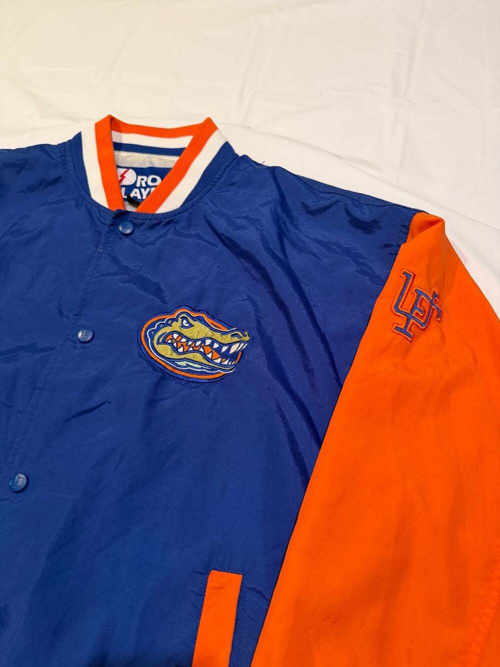 90s Florida Gators Pro Player Snap-Button Windbreaker Varsity Jacket Medium